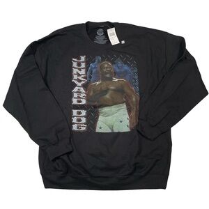 WWE WWF Junkyard Dog Size L Black Crewneck Sweatshirt (Retail Price $75)